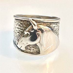 Silpada Rare Horse Face Equestrian Ring